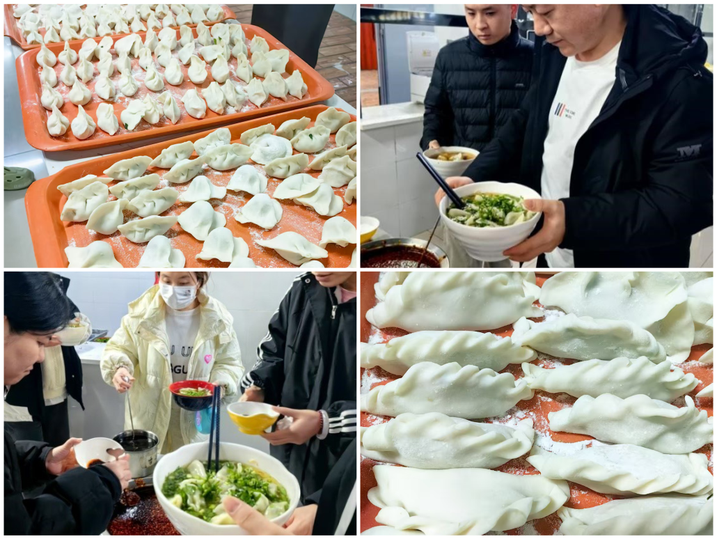 AC米兰微电组织冬至节包饺子活动